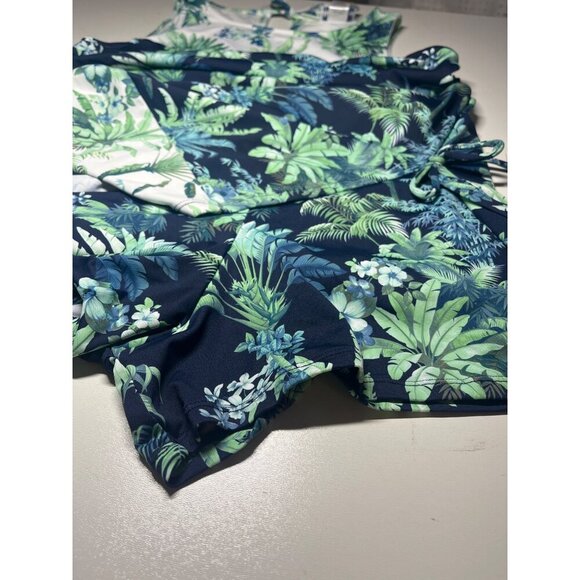 Tommy Bahama Art of Palms Hich Neck Romper Skort Dress UPF 50+ Women's Size XSM - Picture 5 of 11